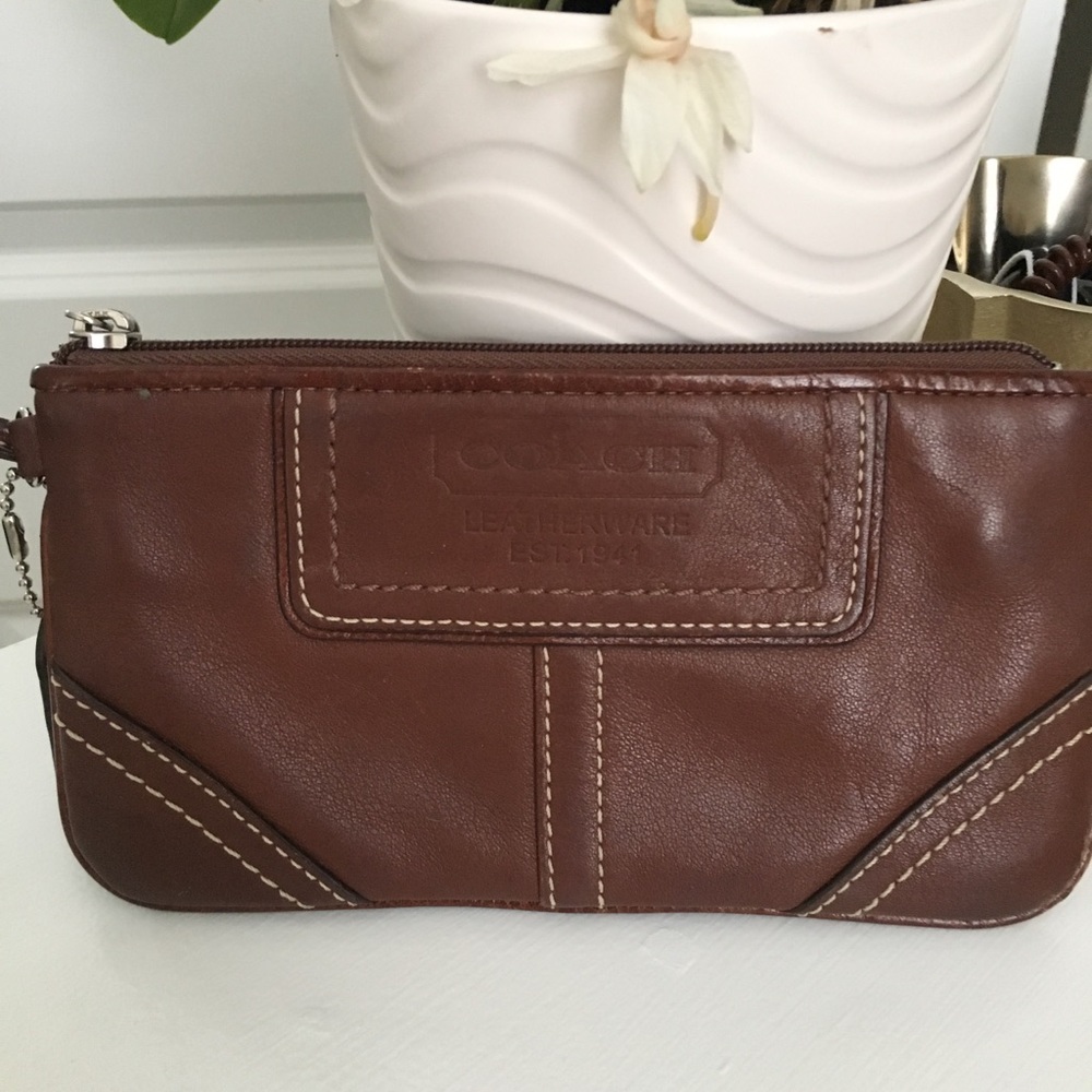 Coach Leather Wristlet